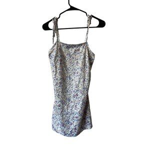 Live to be Spoiled Juniors Bodycon Floral‎ Strapped Short Size Small Blue Dress